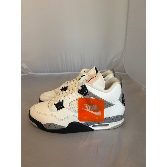 Air Jordan 4 Retro OG white cement 2025 B grade men’s shoes size 10 FV5029 100 main image 4
